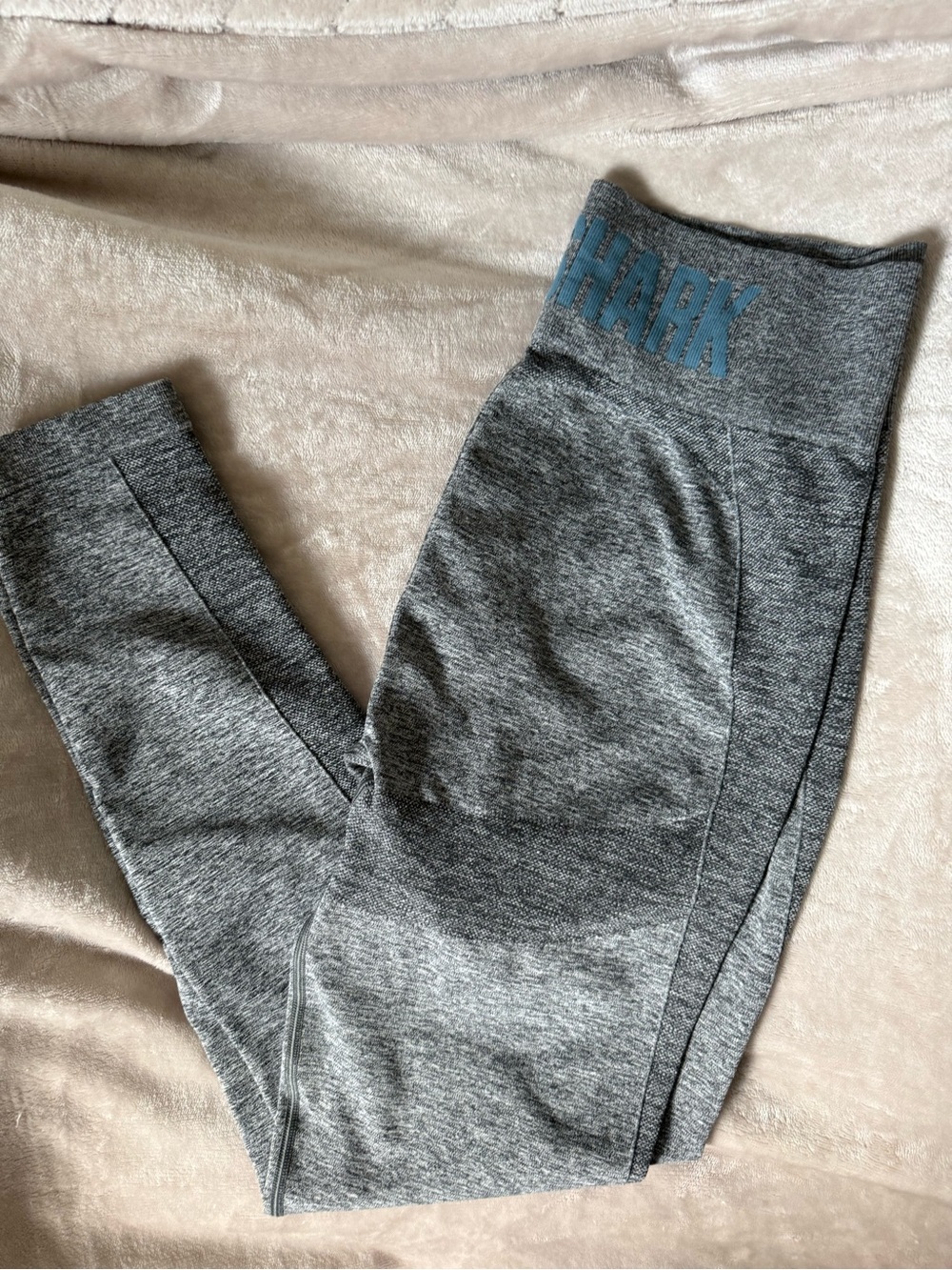 Gymshark Seamless High-Waisted Leggings Gray Marl XL Sculpting Workout Pants
